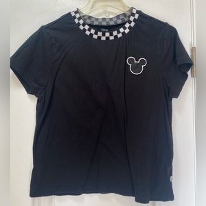 Vans x Disney Crossover Grid Mickey Round Neck Short Sleeve Black